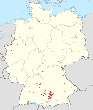 Karte von Deutschland mit Markierungen für die einzelnen Unterstützenden