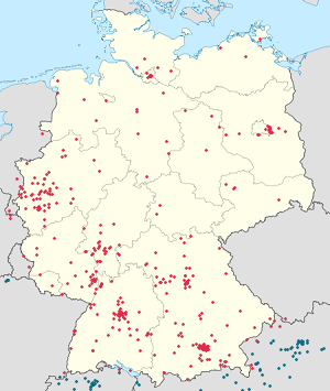 Karte von Deutschland mit Markierungen für die einzelnen Unterstützenden