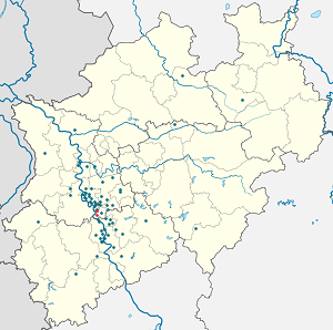 Karte von Monheim am Rhein mit Markierungen für die einzelnen Unterstützenden