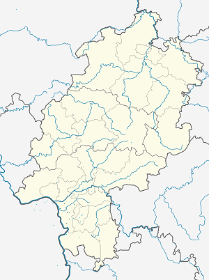 Map of Groß-Gerau with markings for the individual supporters