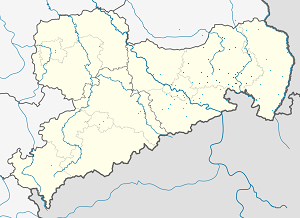 Map of Bautzen District with markings for the individual supporters