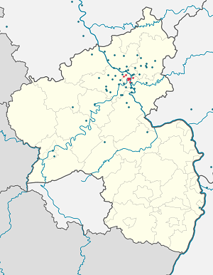 Karte von Koblenz mit Markierungen für die einzelnen Unterstützenden