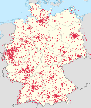 Karte von Deutschland mit Markierungen für die einzelnen Unterstützenden