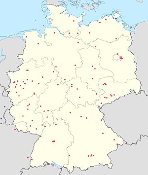 Map of Germany with markings for the individual supporters