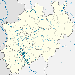 Karte von Hürth mit Markierungen für die einzelnen Unterstützenden