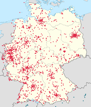 Karte von Deutschland mit Markierungen für die einzelnen Unterstützenden