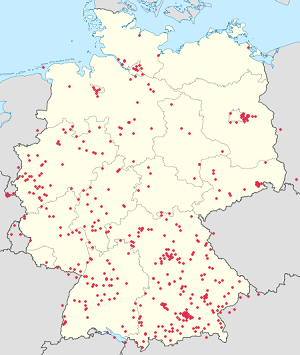 Map of Germany with markings for the individual supporters