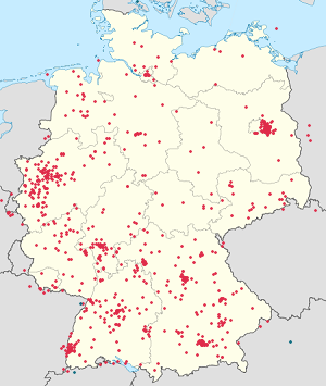 Karte von Deutschland mit Markierungen für die einzelnen Unterstützenden
