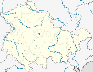 Karte von Thüringen mit Markierungen für die einzelnen Unterstützenden