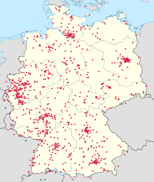 Karte von Deutschland mit Markierungen für die einzelnen Unterstützenden