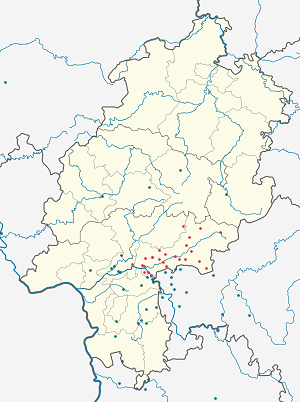 Mapa Powiat Main-Kinzig ze znacznikami dla każdego kibica