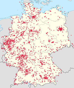 Karte von Deutschland mit Markierungen für die einzelnen Unterstützenden