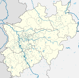 карта з Північний Рейн-Вестфалія з тегами для кожного прихильника
