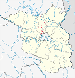 Map of Oberhavel District with markings for the individual supporters