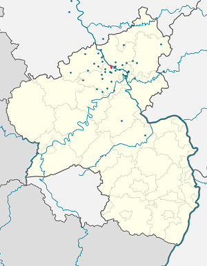 Karte von Andernach mit Markierungen für die einzelnen Unterstützenden