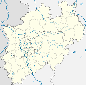 Karte von Mettmann mit Markierungen für die einzelnen Unterstützenden