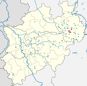 Karte von Paderborn mit Markierungen für die einzelnen Unterstützenden