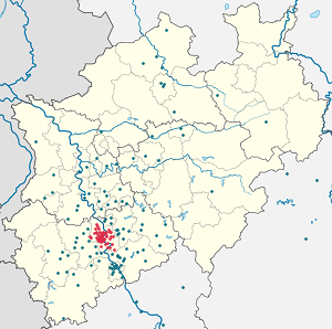 Karte von Köln mit Markierungen für die einzelnen Unterstützenden
