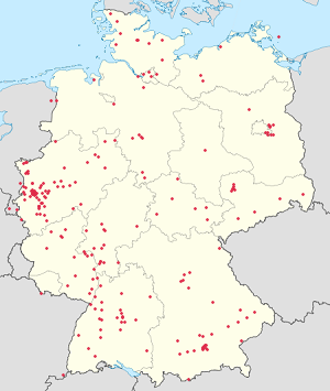 Map of Germany with markings for the individual supporters