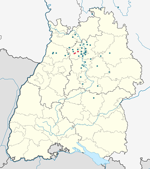 Karta mjesta Schwaigern s oznakama za svakog pristalicu