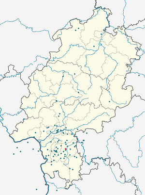 Karta över Dieburg med taggar för varje stödjare