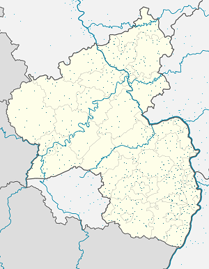 Harta lui Renania-Palatinat cu marcatori pentru fiecare suporter