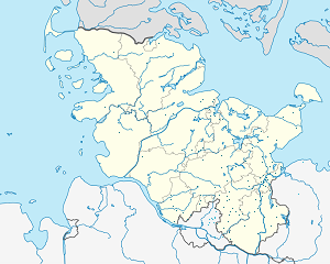 Mapa de Schleswig-Holstein com marcações de cada apoiante