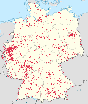 Karte von Deutschland mit Markierungen für die einzelnen Unterstützenden