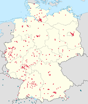 Karte von Deutschland mit Markierungen für die einzelnen Unterstützenden