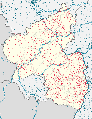 Karte von Rheinland-Pfalz mit Markierungen für die einzelnen Unterstützenden