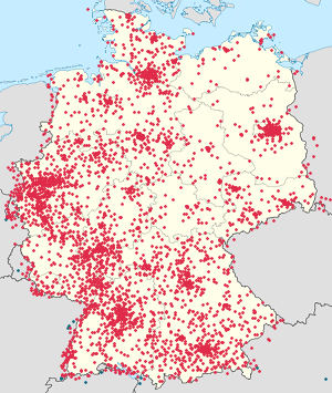 Karte von Deutschland mit Markierungen für die einzelnen Unterstützenden