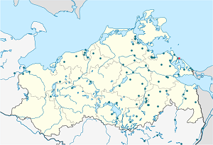 Karte von Zempin mit Markierungen für die einzelnen Unterstützenden