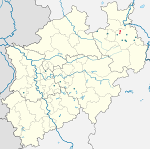 Karta mjesta Bad Salzuflen s oznakama za svakog pristalicu
