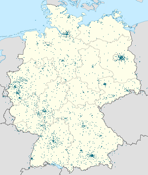 Zemljevid Nemčija z oznakami za vsakega podpornika
