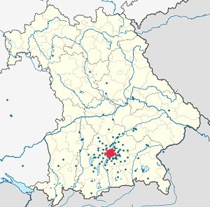 Karte von München mit Markierungen für die einzelnen Unterstützenden