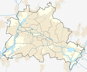 Map of Charlottenburg-Wilmersdorf with markings for the individual supporters