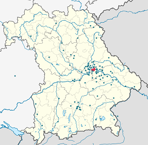 Map of Regensburg with markings for the individual supporters