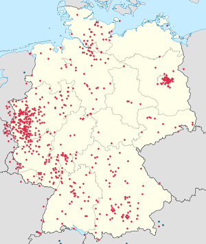 Karte von Deutschland mit Markierungen für die einzelnen Unterstützenden