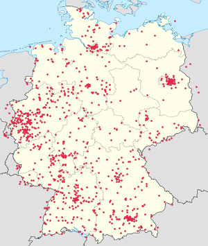 Karte von Deutschland mit Markierungen für die einzelnen Unterstützenden