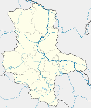 Kart over Mansfeld-Südharz med markører for hver supporter