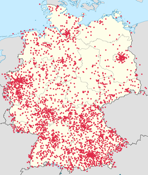 Karte von Deutschland mit Markierungen für die einzelnen Unterstützenden