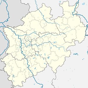 Zemljevid Gelsenkirchen, Nemčija z oznakami za vsakega navijača
