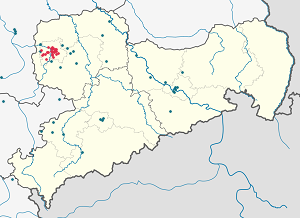 Biresyel destekçiler için işaretli Leipzig haritası