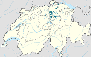 Karte von Kanton Zürich mit Markierungen für die einzelnen Unterstützenden