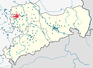 Karte von Leipzig mit Markierungen für die einzelnen Unterstützenden