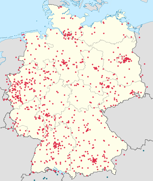 Map of Germany with markings for the individual supporters