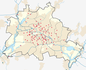 карта з Берлін з тегами для кожного прихильника
