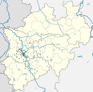 Map of Meerbusch with markings for the individual supporters