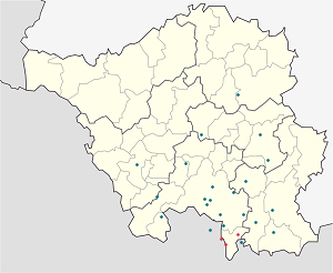Map of Kleinblittersdorf with markings for the individual supporters