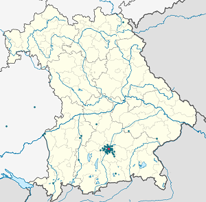 Karte von Maxvorstadt mit Markierungen für die einzelnen Unterstützenden